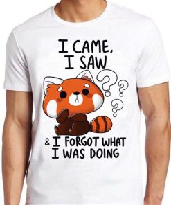 I Came I Saw I Forget What I Was Doing Forgetful Red Panda Hilarious Witty Humor Funny Meme Gift Tee Cult Movie Music T Shirt PU27