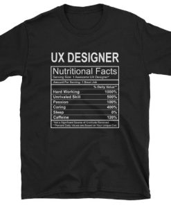 UX Designer Nutritional Facts T-shirt PU27