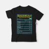 Bahamian Nutritional Facts T-Shirt PU27