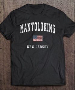 Mantoloking New Jersey American Flag T-shirt PU27