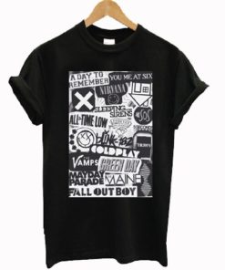 Punk Rock Band Names Collage T-shirt PU27