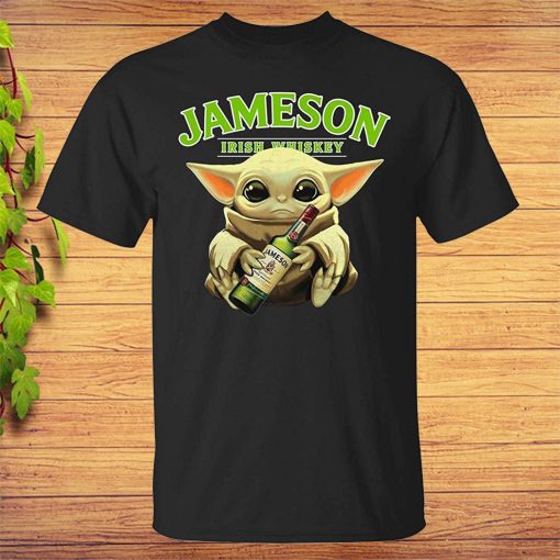 Baby Yoda Hug Jameson Irish Whiskey T-Shirt AA