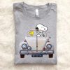 Snoopy And Woodstock Driving Volkswagen Beetle T Shirt AA