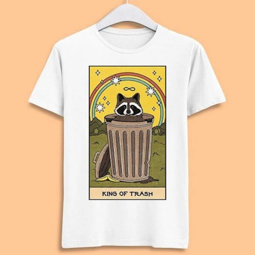 King Of Trash Raccoon Tarot Card T Shirt AA