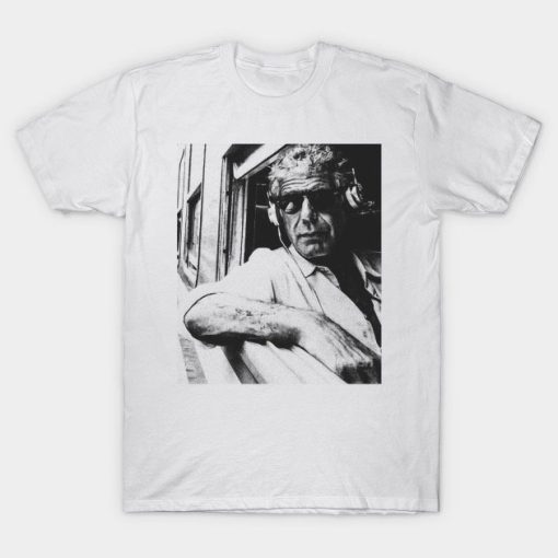 Anthony Bourdain - Vintage Pencil Drawing Style T-Shirt AA