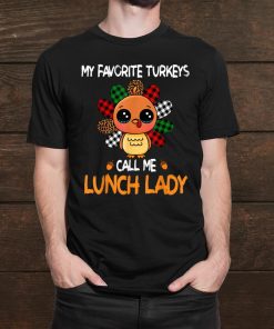 My Favorite Turkeys Call Me Lunch Lady Leopard Plaid Shirt AA