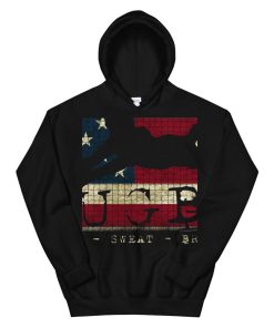Usa Flag Colors Rugby Blood Sweat Bruises Hoodie