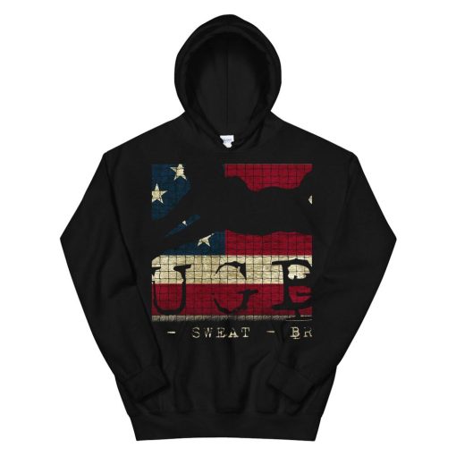 Usa Flag Colors Rugby Blood Sweat Bruises Hoodie