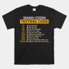Funny Senior Citizens Texting Code Shirt