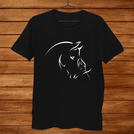 Silhouette Of The Girl And Horse Shirt AA