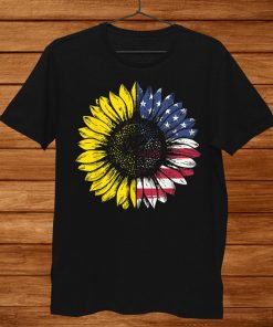 Sunflower American Flag Patrioticth Of July Shirt AA
