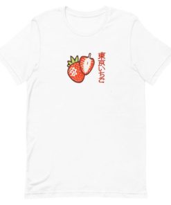 Strawberry Japanese Short-Sleeve Unisex T-Shirt AAA
