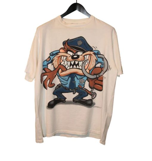 Looney Tunes 1994 Tasmanian Devil Police Shirt AA