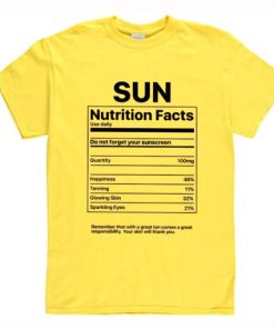 Sun Nutrition Facts T-Shirt
