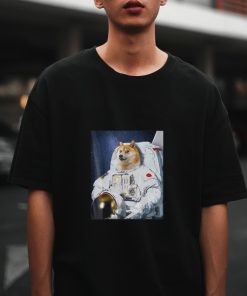 Funny Astro DOGE-COIN MEME to the Moon T-Shirt