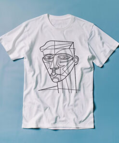 Line Art Portrait High Quality Unisex Heavy Cotton Tee