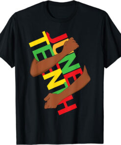 Black Hand Hug Juneteenth Black History Month Africa T Shirt